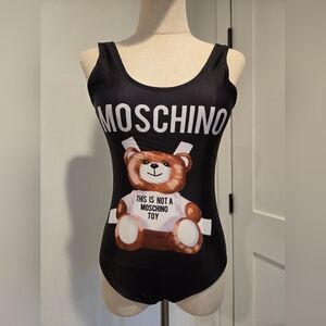 Black swimsuit teddy bear